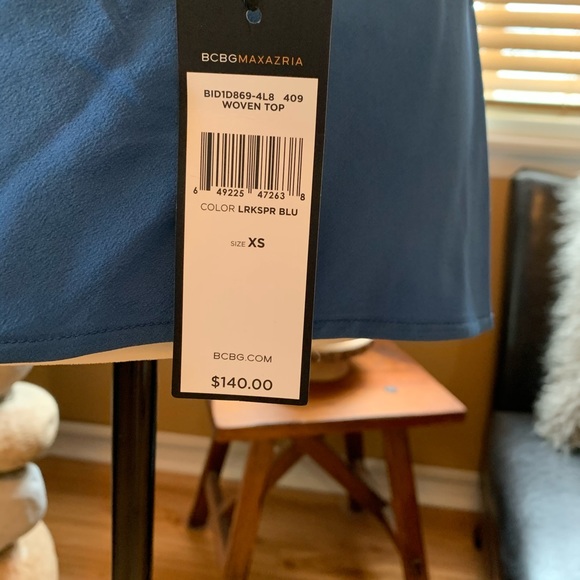 BCBGMaxazria silk cowl neck backless top (NWT) - Picture 5 of 8